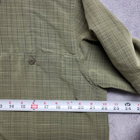 5.11 Tactical Shirt Mens Medium Covert Carry Pocket Snap Button Green Plaid - Picture 5 of 9